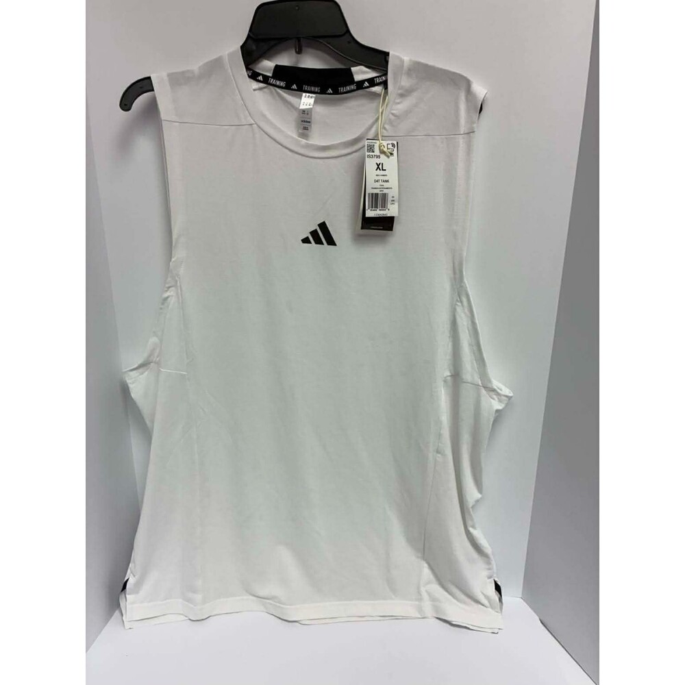 Adidas Mens XL D4T Training Tank Top White AeroReady Stretch Gym Workout NWT